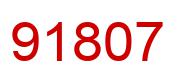 Number 91807 red image