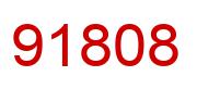 Number 91808 red image