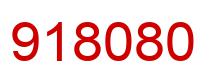 Number 918080 red image