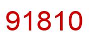 Number 91810 red image
