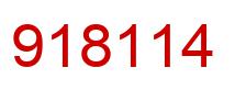 Number 918114 red image