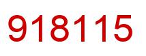 Number 918115 red image