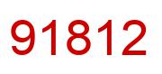 Number 91812 red image