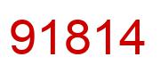 Number 91814 red image