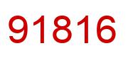 Number 91816 red image