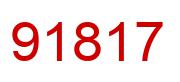 Number 91817 red image