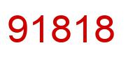 Number 91818 red image
