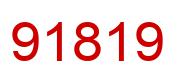 Number 91819 red image