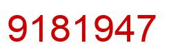 Number 9181947 red image