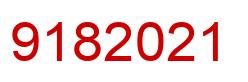 Number 9182021 red image