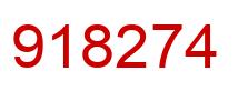 Número 918274 imagen rojo