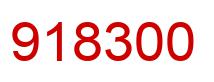 Number 918300 red image