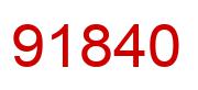Number 91840 red image