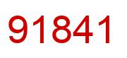 Number 91841 red image