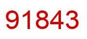 Number 91843 red image