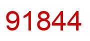 Number 91844 red image