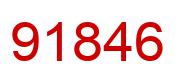 Number 91846 red image