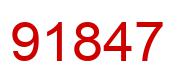 Number 91847 red image