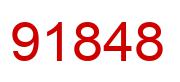 Number 91848 red image
