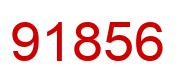Number 91856 red image