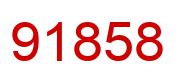 Number 91858 red image