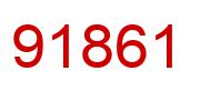 Number 91861 red image