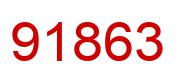 Number 91863 red image