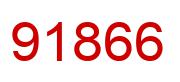 Number 91866 red image