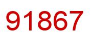 Number 91867 red image