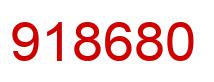 Number 918680 red image