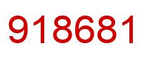 Number 918681 red image