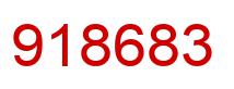 Number 918683 red image