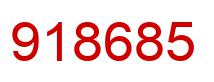 Number 918685 red image