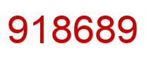 Number 918689 red image