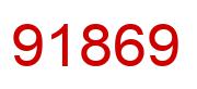 Number 91869 red image