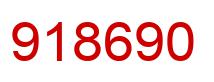 Number 918690 red image