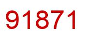 Number 91871 red image