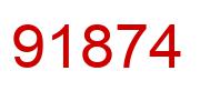 Number 91874 red image