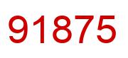 Number 91875 red image