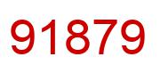 Number 91879 red image