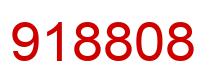Number 918808 red image