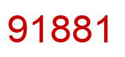 Number 91881 red image