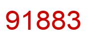 Number 91883 red image