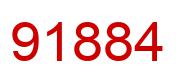 Number 91884 red image