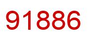 Number 91886 red image
