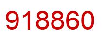 Number 918860 red image