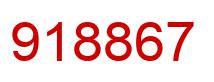 Number 918867 red image