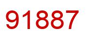 Number 91887 red image
