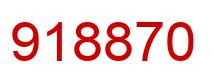 Number 918870 red image