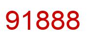 Number 91888 red image